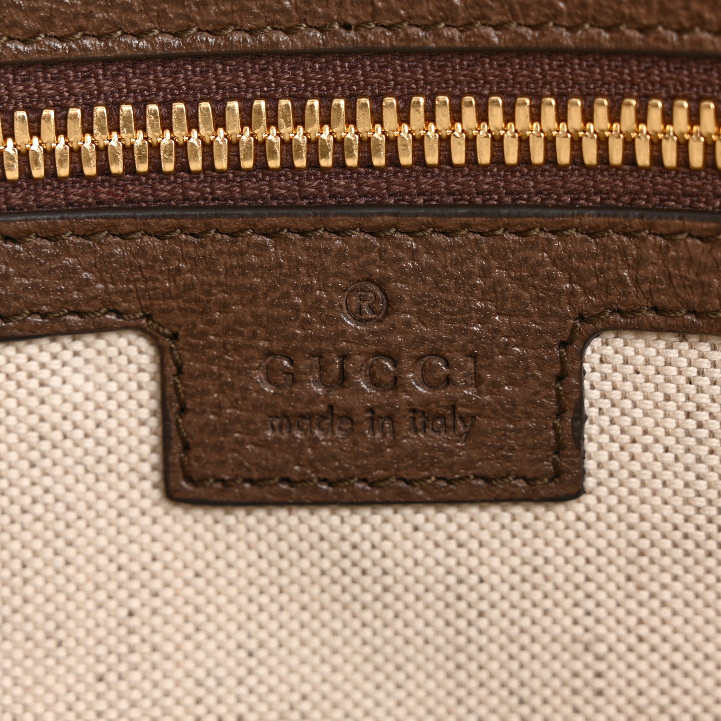 Monogram Jumbo GG Textured Dollar Calfskin Web Wristlet Messenger Bag Camel Ebony New Acero