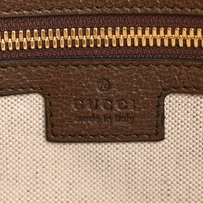 Gucci Monogram Jumbo GG Textured Dollar Calfskin Web Wristlet Messenger Bag Camel Ebony New Acero 5 of 9