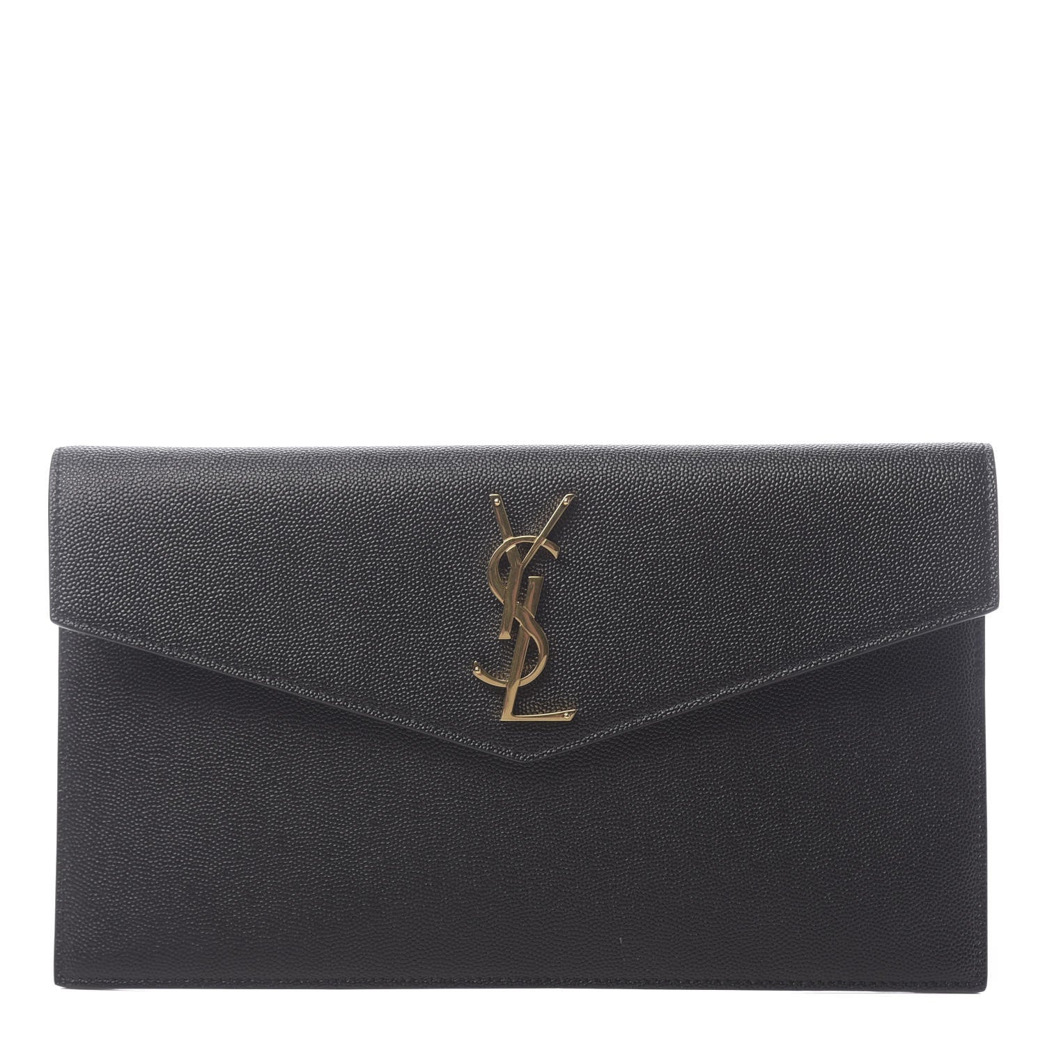 Saint Laurent Grain De Poudre Uptown Pouch Black 1 of 8