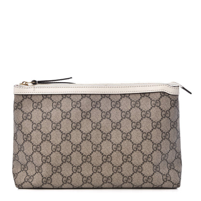 Gucci Soft GG Supreme Monogram Pouch White 1 of 9