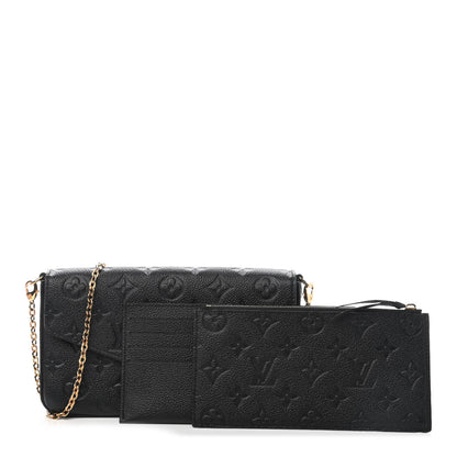 Louis Vuitton Empreinte Pochette Felicie Chain Wallet Black 1 of 9