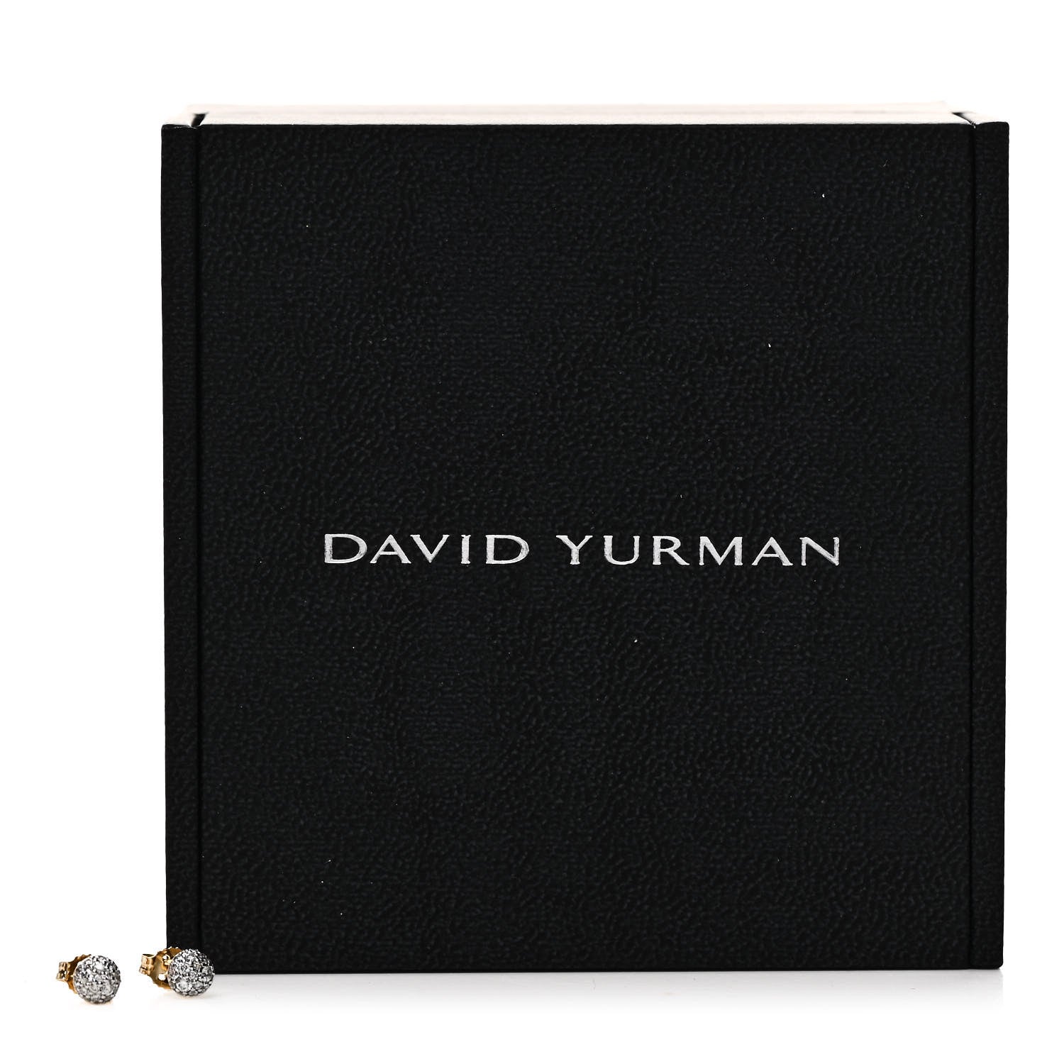 David Yurman 18K Yellow Gold Petite Pave Stud Earrings 6 of 6