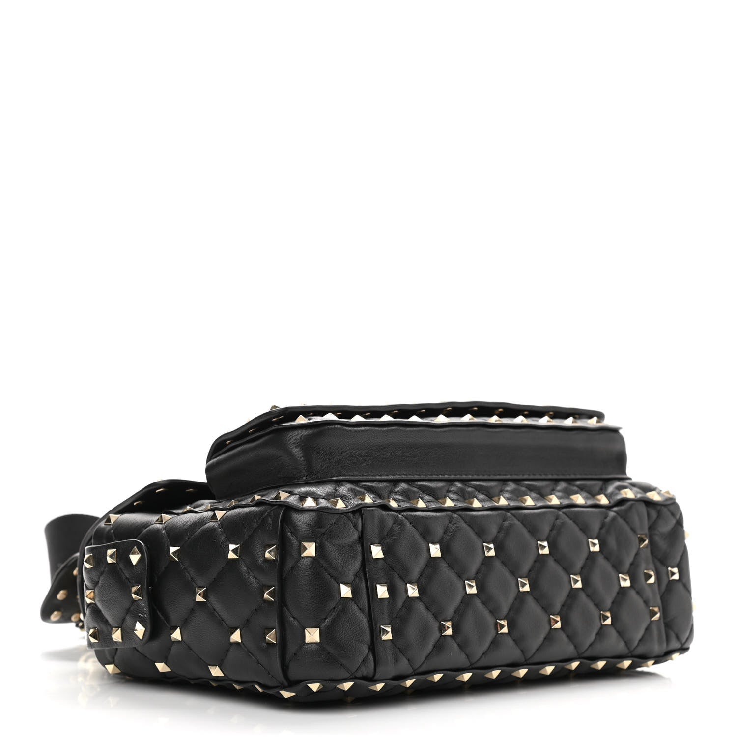 Valentino Garavani Lambskin Medium Rockstud Spike Shoulder Bag Black 4 of 11