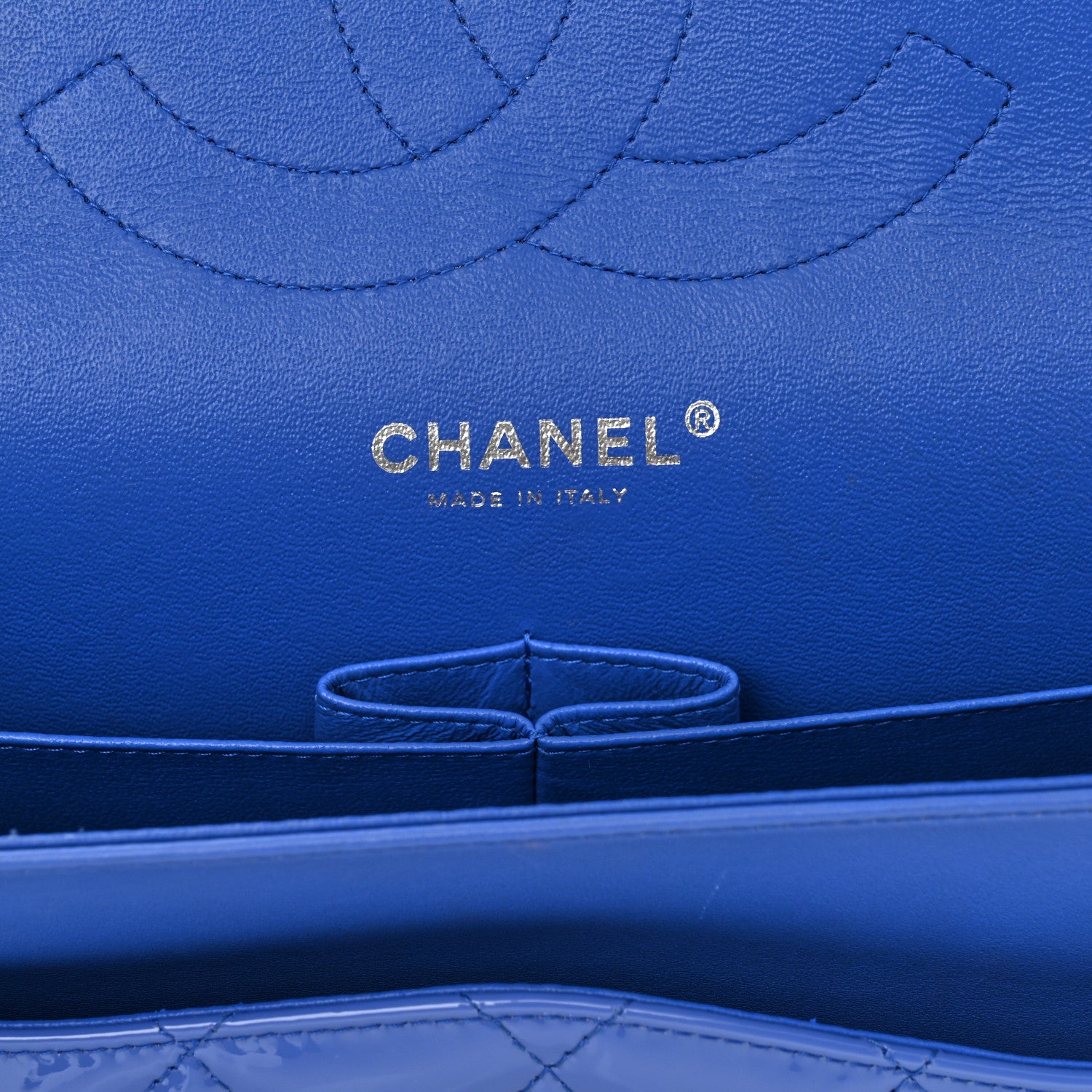 Chanel Patent Quilted Jumbo Double Flap Blue 6 of 11