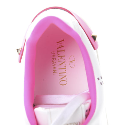 Valentino Garavani Calfskin Womens Backnet Sneakers 41 White Fuchsia 8 of 10
