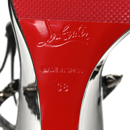 Christian Louboutin Patent Calfskin So Me Spike 85 Wedge Sandals 38 Black 6 of 7
