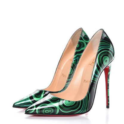Christian Louboutin Patent Malachite So Kate 120 Pumps 36 Vert 3 of 9