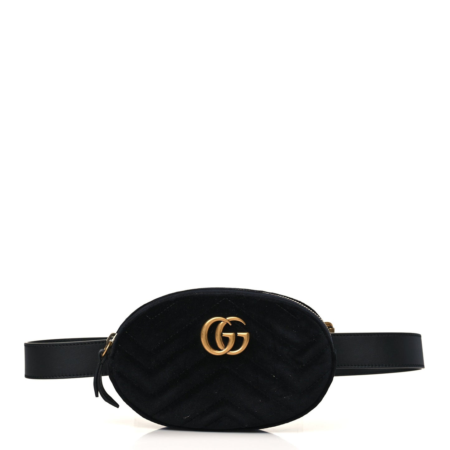 Velvet Matelasse GG Marmont Belt Bag 85 34 Black