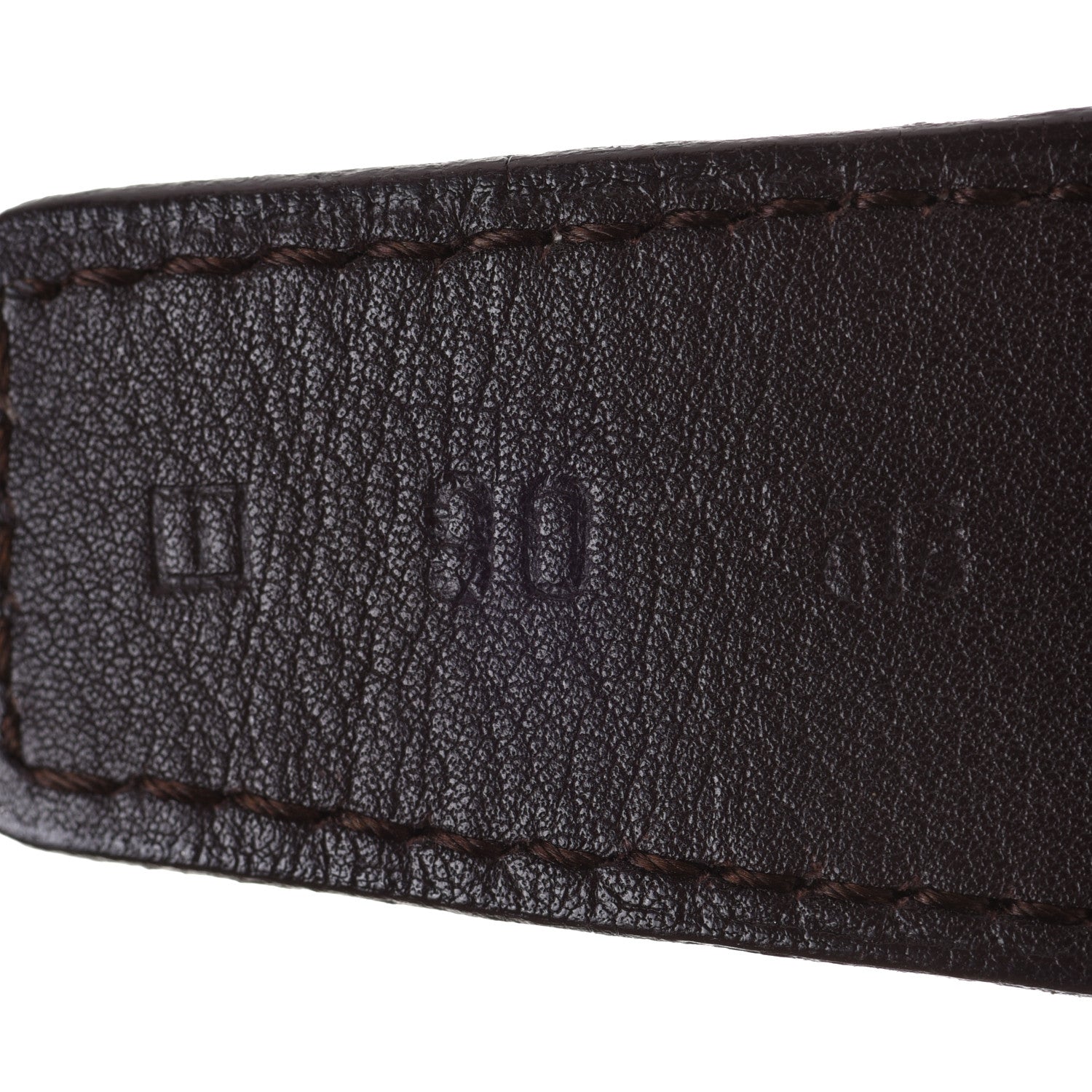 Hermes Taurillon Clemence 32mm Cadena H Belt 90 Chocolate 4 of 9
