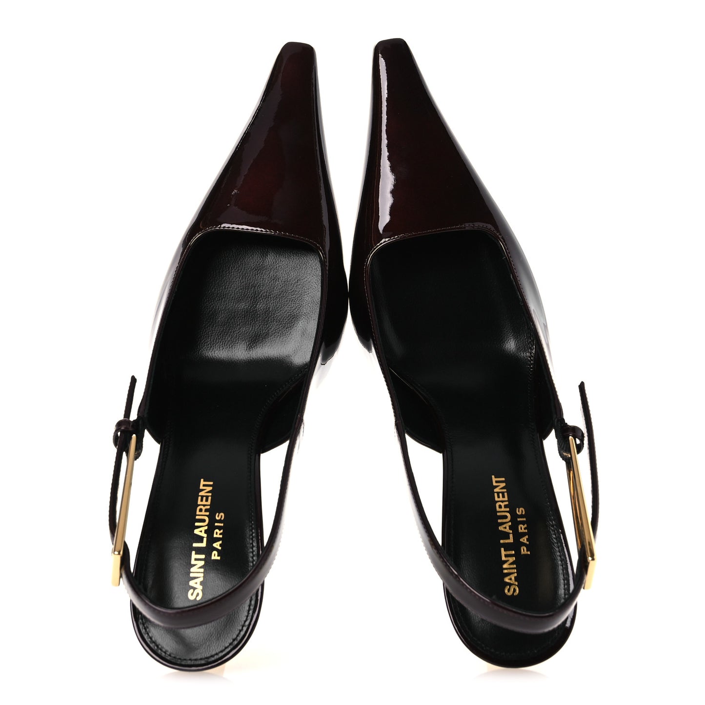 Vernice Gloss Lee 75 Slingback Pumps 38.5 Marron Glacé