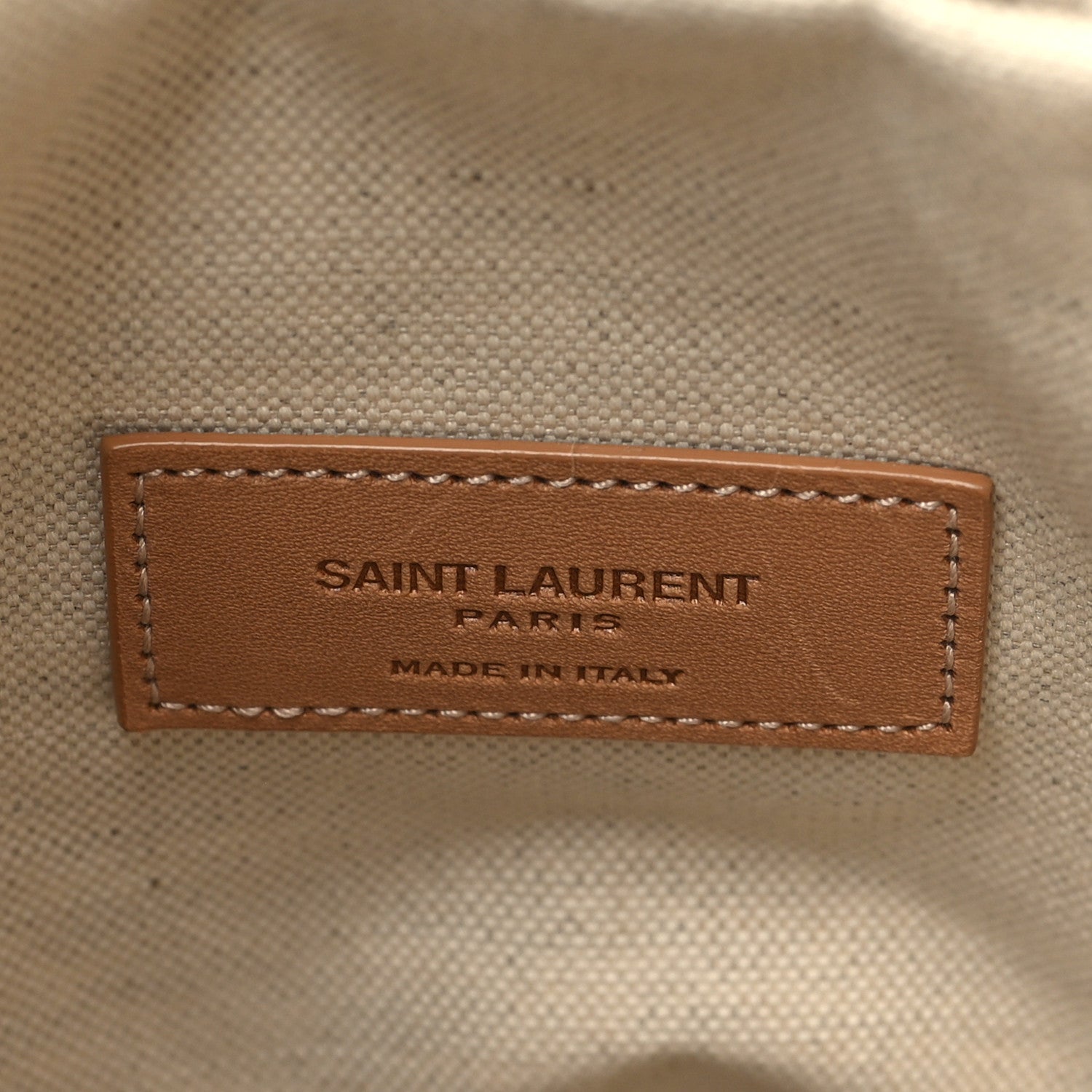 Saint Laurent Calfskin Tessuto Treccia Knit Le Maillon Bucket Bag Soy Milk 6 of 11