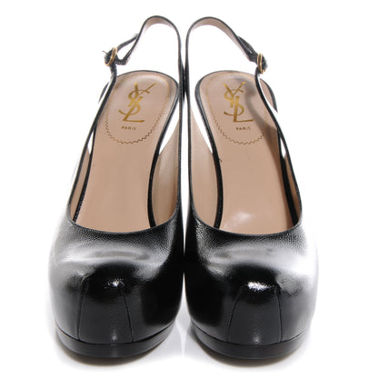 Saint Laurent Vernigolf Tribtoo 80 Slingback Pumps Nero Black 41 2 of 7