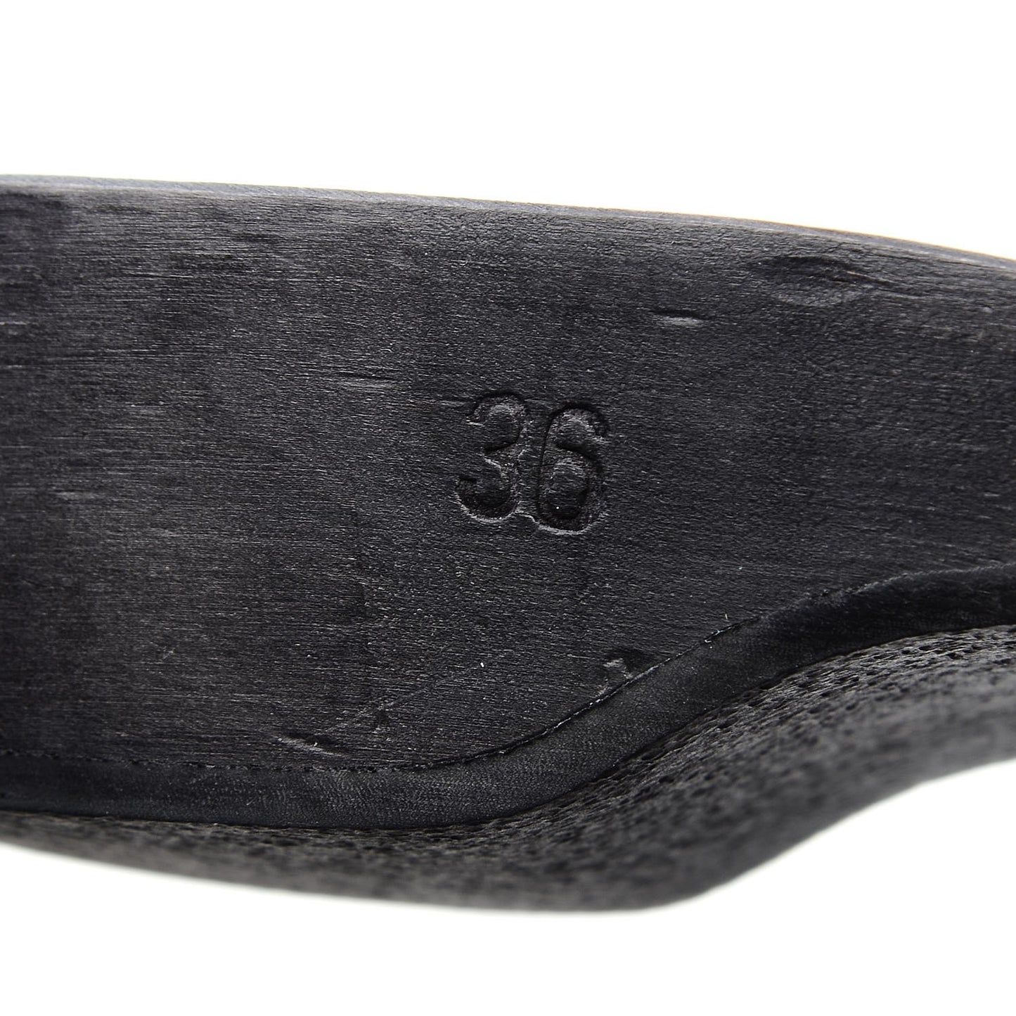Suede CC Buckle Clogs 36 Black