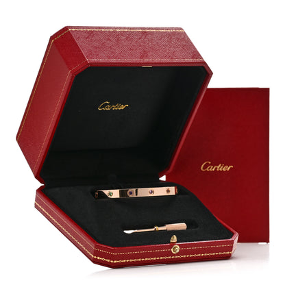 Cartier 18K Pink Gold Sapphire Garnet Amethyst LOVE Bracelet 18 6 of 6