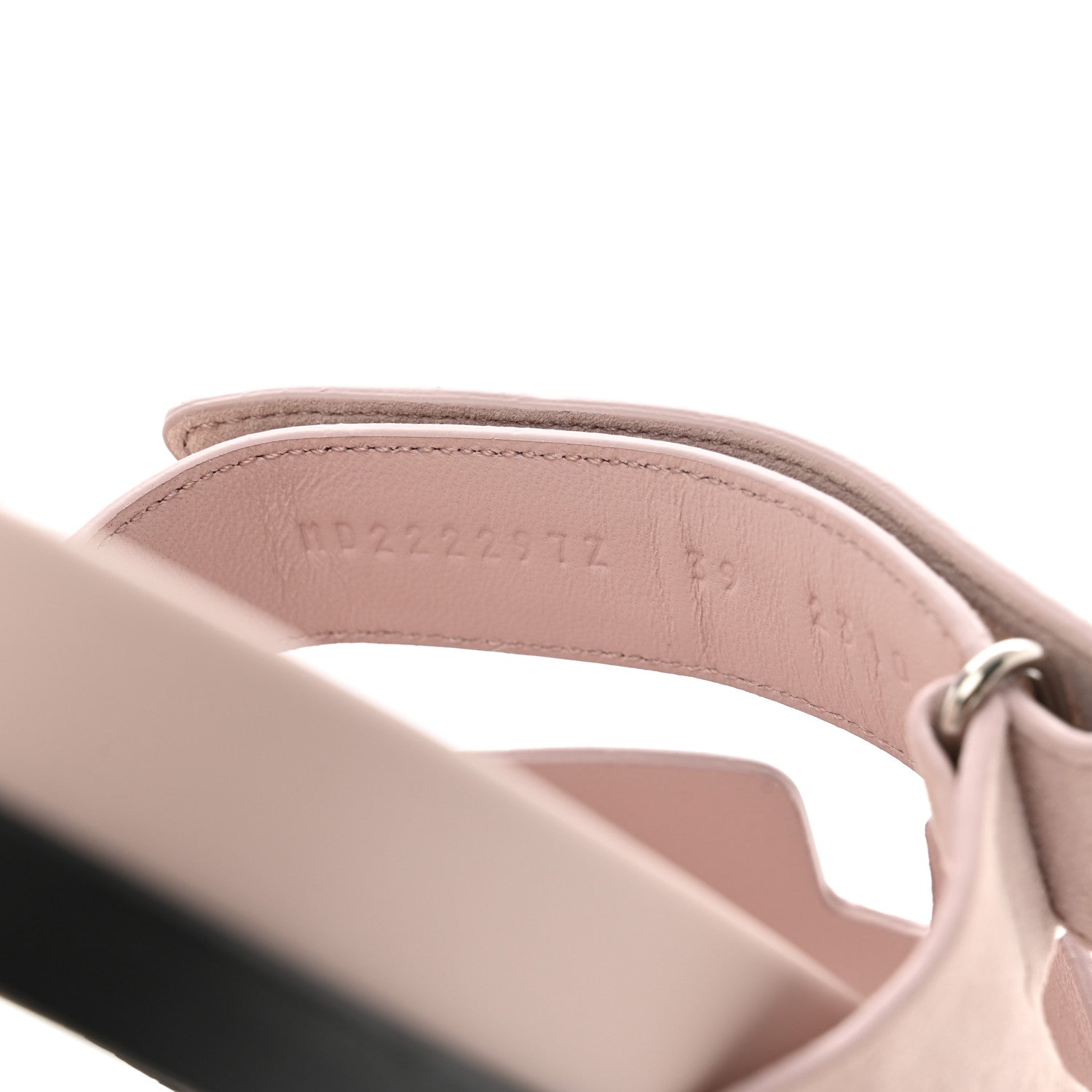 Hermes Suede Goatskin Womens Chypre Sandals 39 Rose Porcelaine 8 of 9