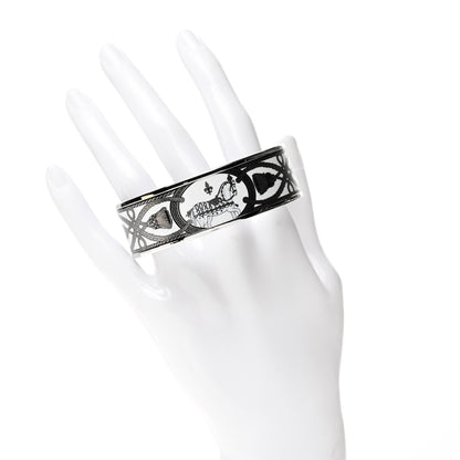 Hermes Enamel Printed Wide Grand Apparat Bracelet 70 White 2 of 5