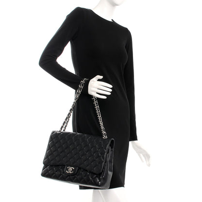 Chanel Caviar Quilted Maxi Double Flap Black 3 of 10