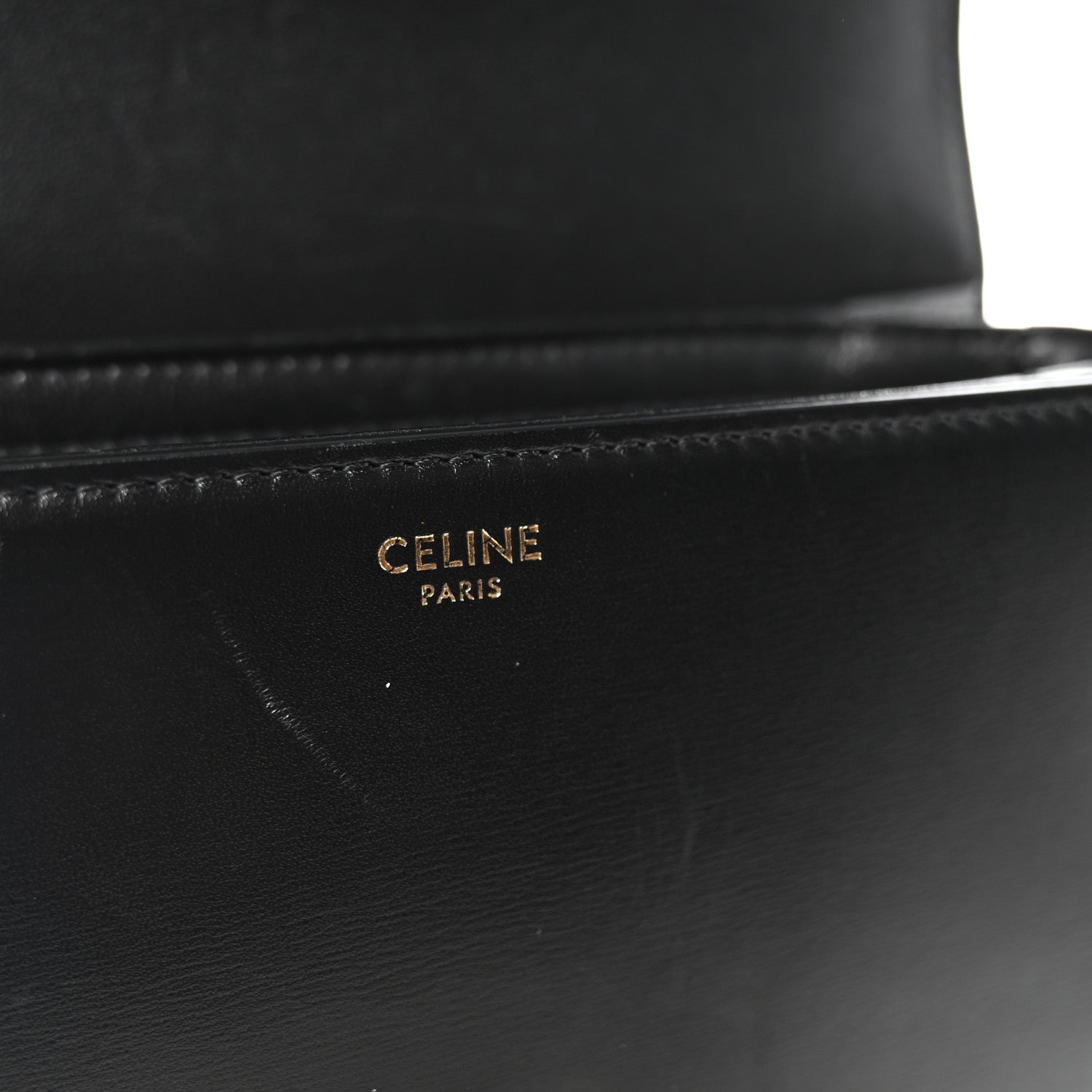 Celine Shiny Calfskin Teen Triomphe Black 6 of 10