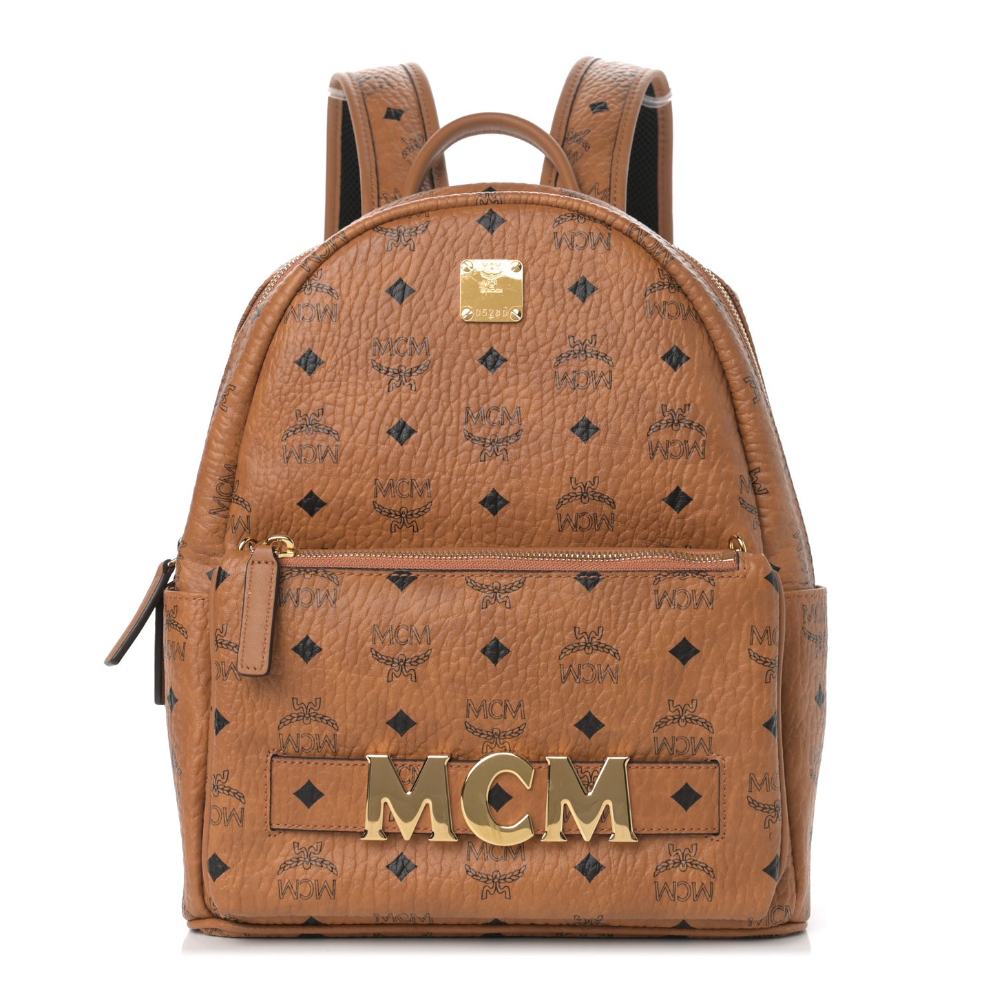 Visetos Studded Retro Trilogie Stark Backpack Cognac
