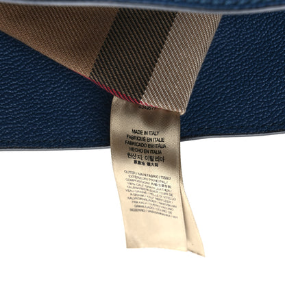 Burberry Soft Grain Calfskin Buckle Tote Steel Blue 7 of 11