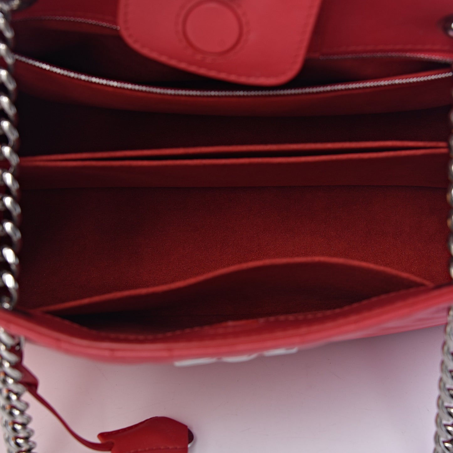Calfskin New Wave Chain Tote Ecarlate