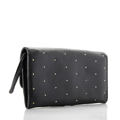Chloe Calfskin Studded Marcie Continental Flap Wallet Black 3 of 8