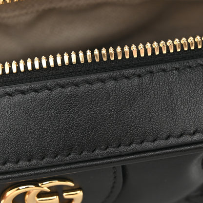 Gucci Calfskin GG Matelasse Shoulder Bag Black Natural 14 of 17