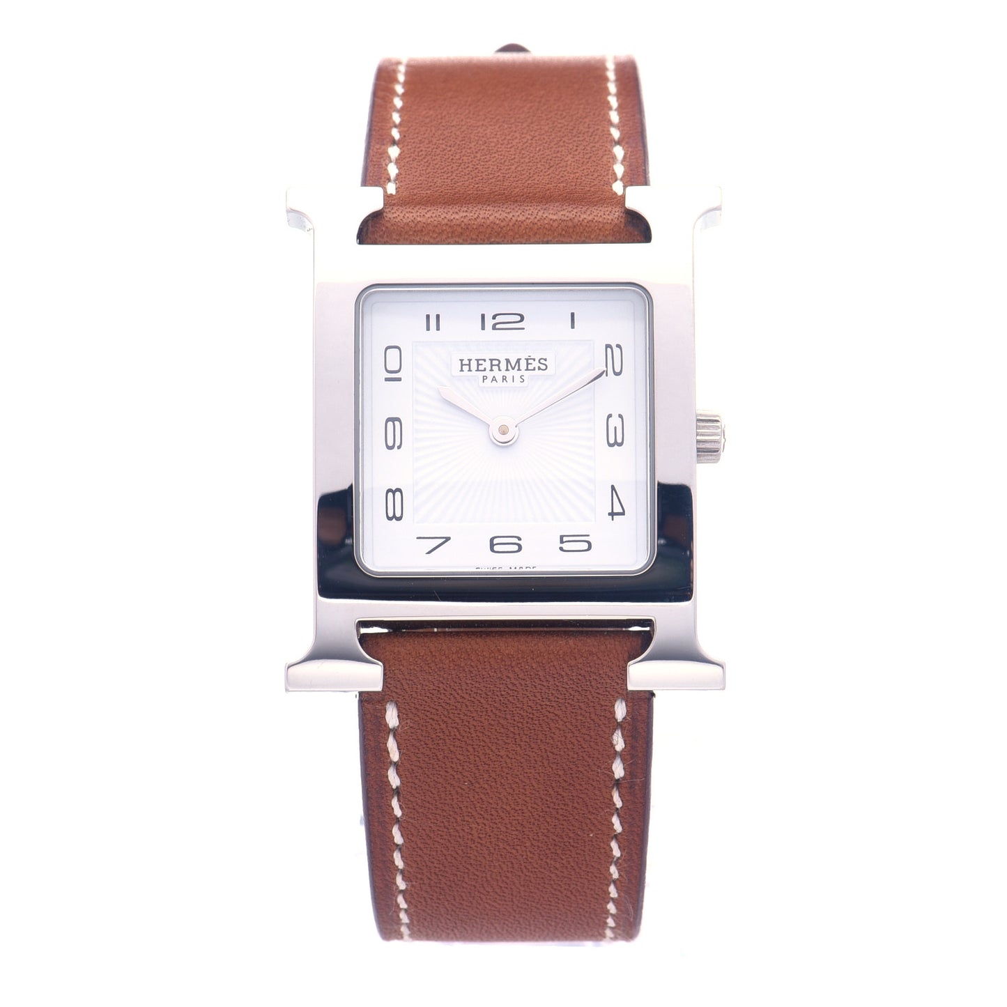 Stainless Steel Barenia 26mm Heure H Hour Quartz Watch Fauve