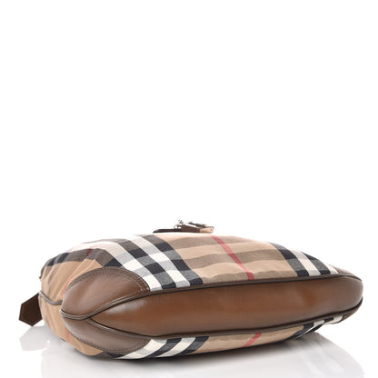Burberry House Check Brook Hobo Brown 4 of 9