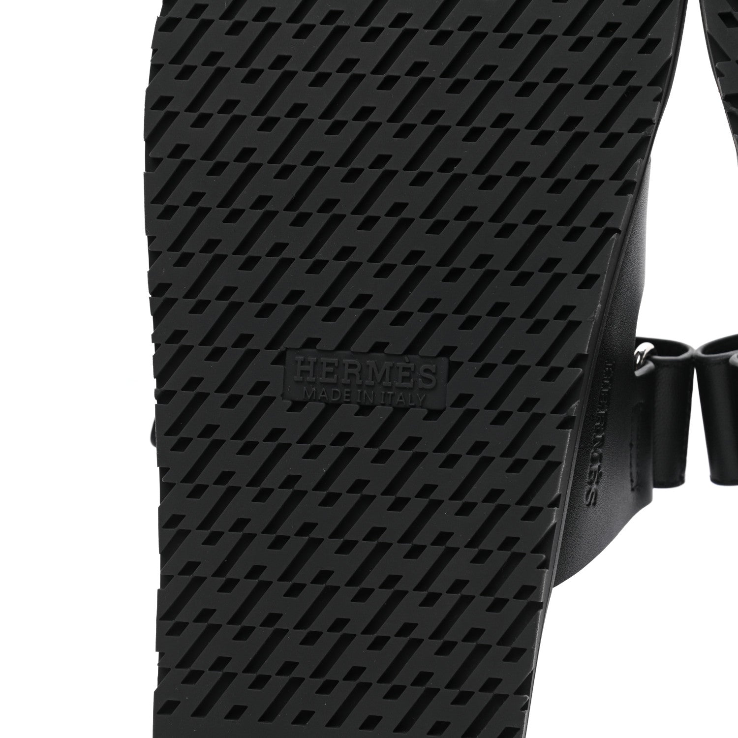Hermes Calfskin Mens Chypre Sandals 43 Black 6 of 9
