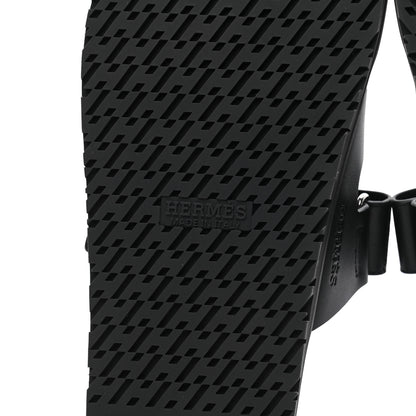 Hermes Calfskin Mens Chypre Sandals 43 Black 6 of 9