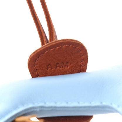 Hermes Milo Lambskin Grigri Rodeo Horse Bag Charm PM Celeste Naturel Bouton D'Or Cornaline 3 of 5