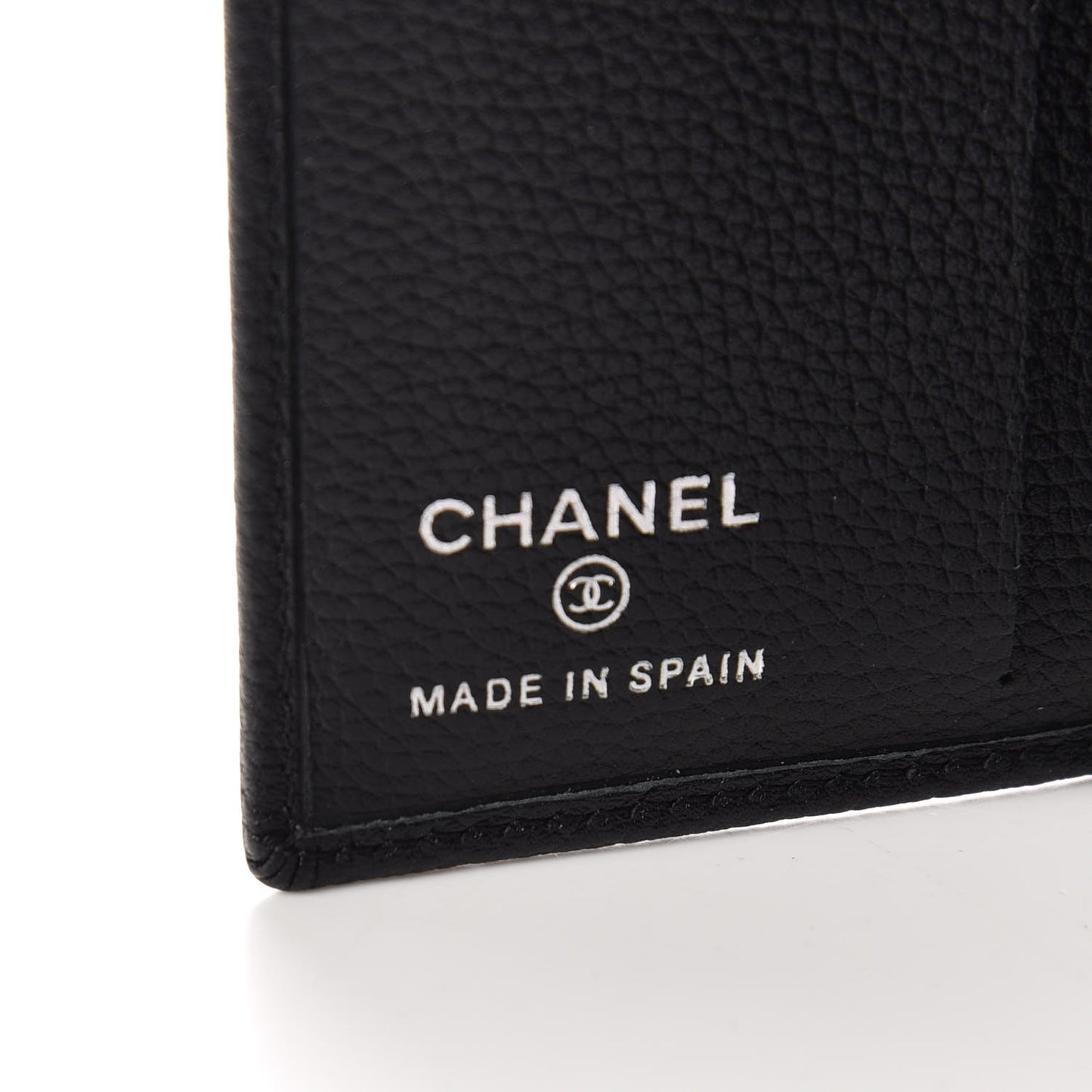 Grained Calfskin CC Card Holder Wallet Black