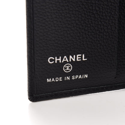 Chanel Grained Calfskin CC Card Holder Wallet Black 6 of 8