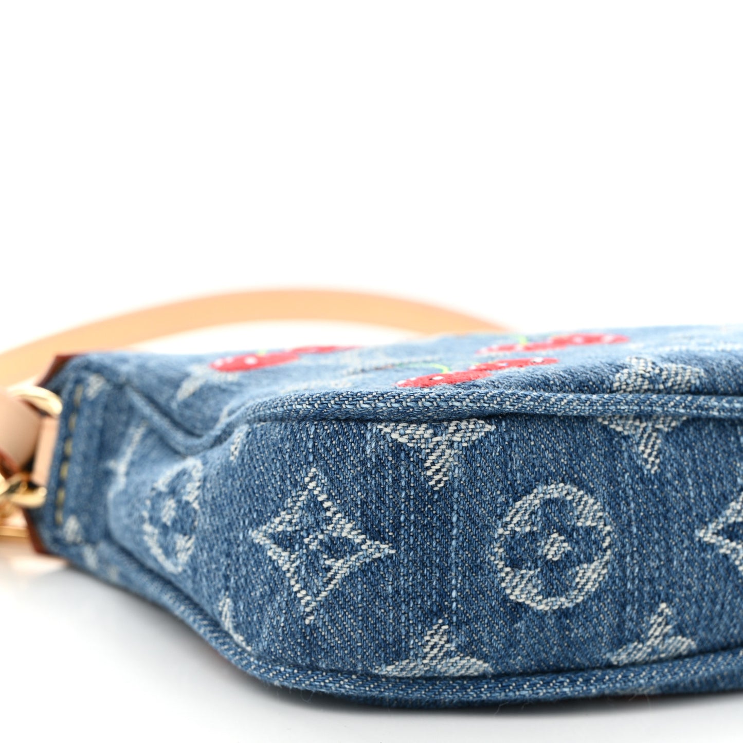 LV X TM Monogram Denim Cerises Pochette Accessories Blue