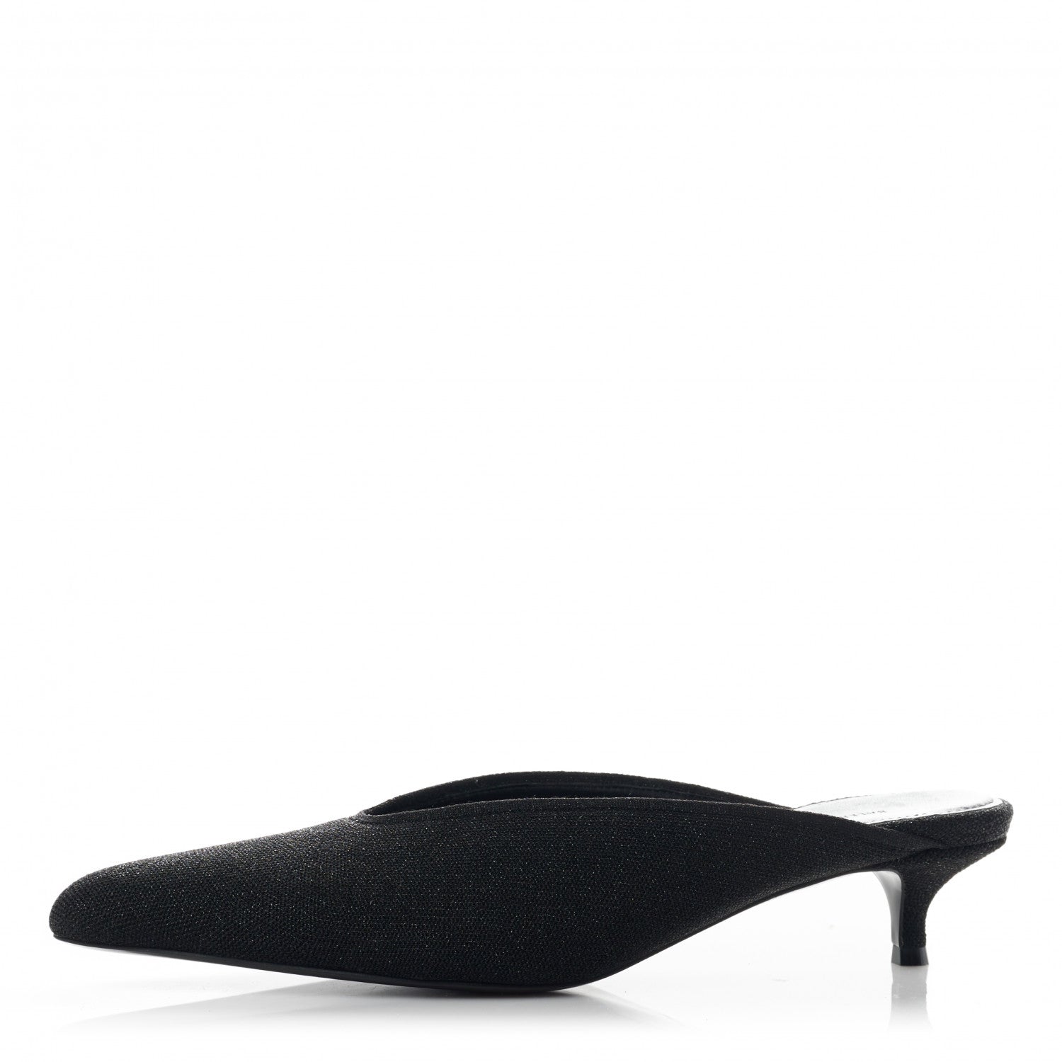 Balenciaga Glitter Knit Pointed Toe Mules 38.5 Black 1 of 8