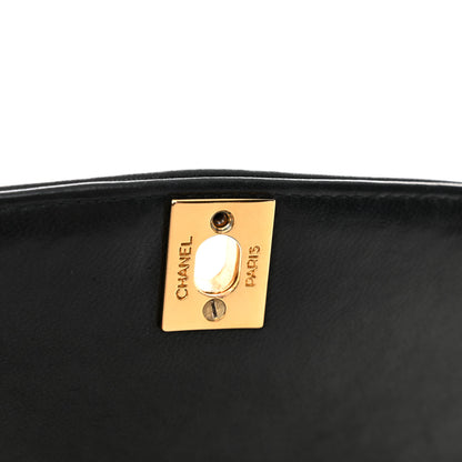 Chanel Lambskin Quilted Medium Single Flap Black 12 of 13