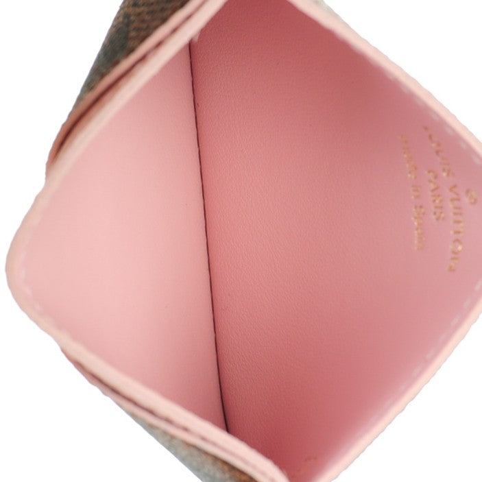 Louis Vuitton Damier Ebene Caissa Card Holder Rose Ballerine 5 of 7