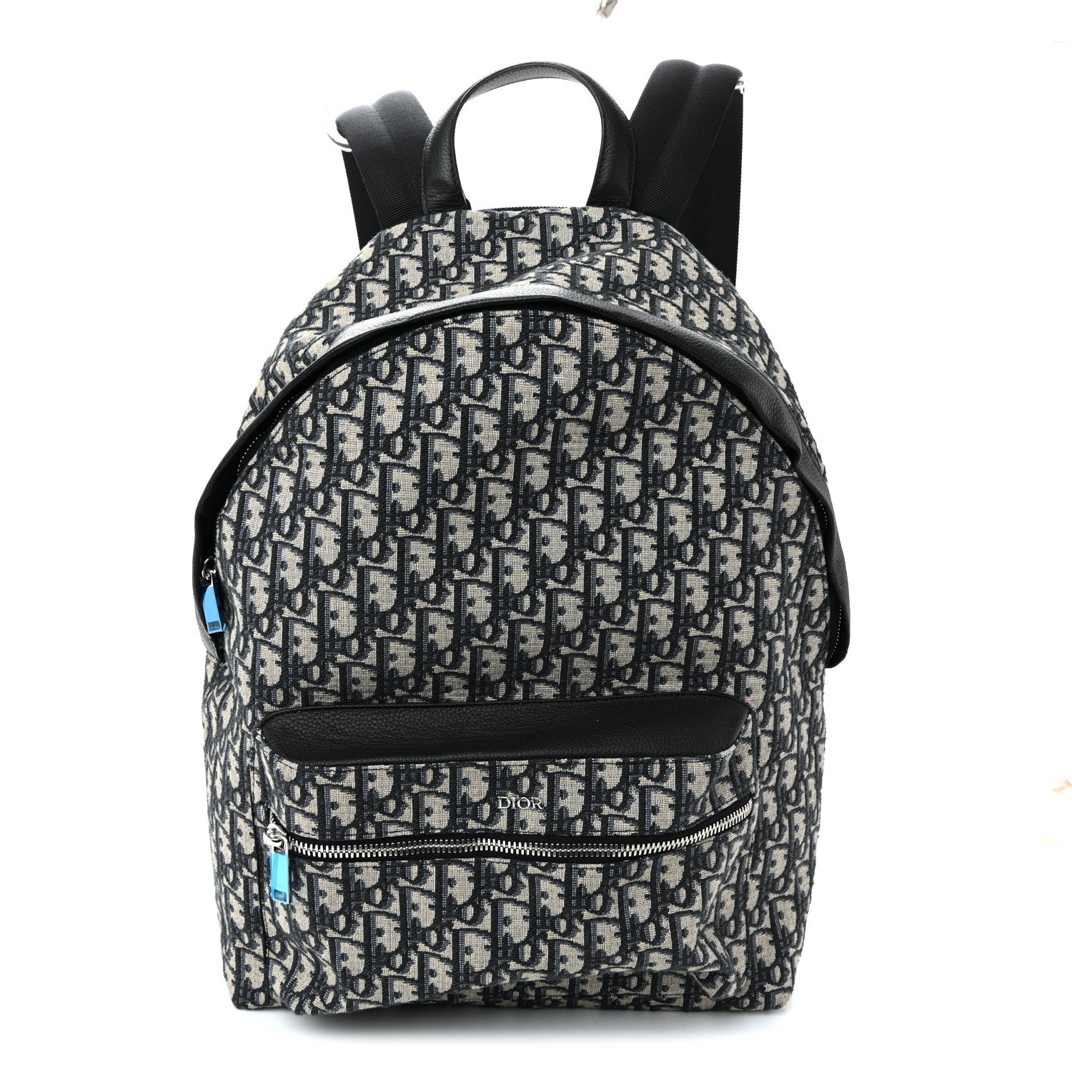 Christian Dior Oblique Calfskin Rider Backpack Beige Black 1 of 9