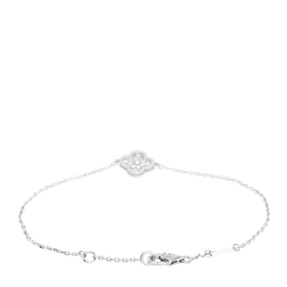 Van Cleef & Arpels 18K White Gold Diamond Sweet Alhambra Bracelet 3 of 5