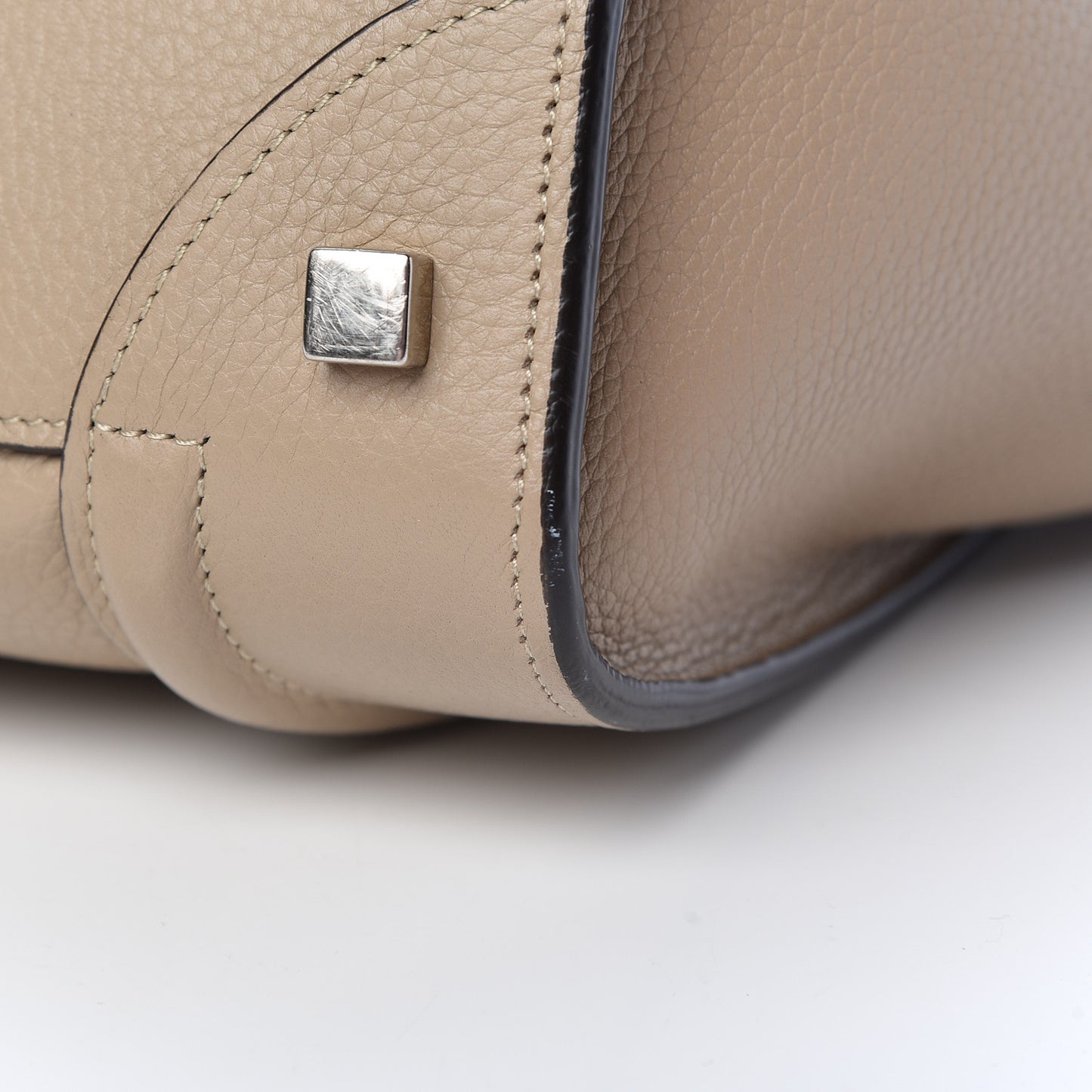 Drummed Calfskin Mini Luggage Dune