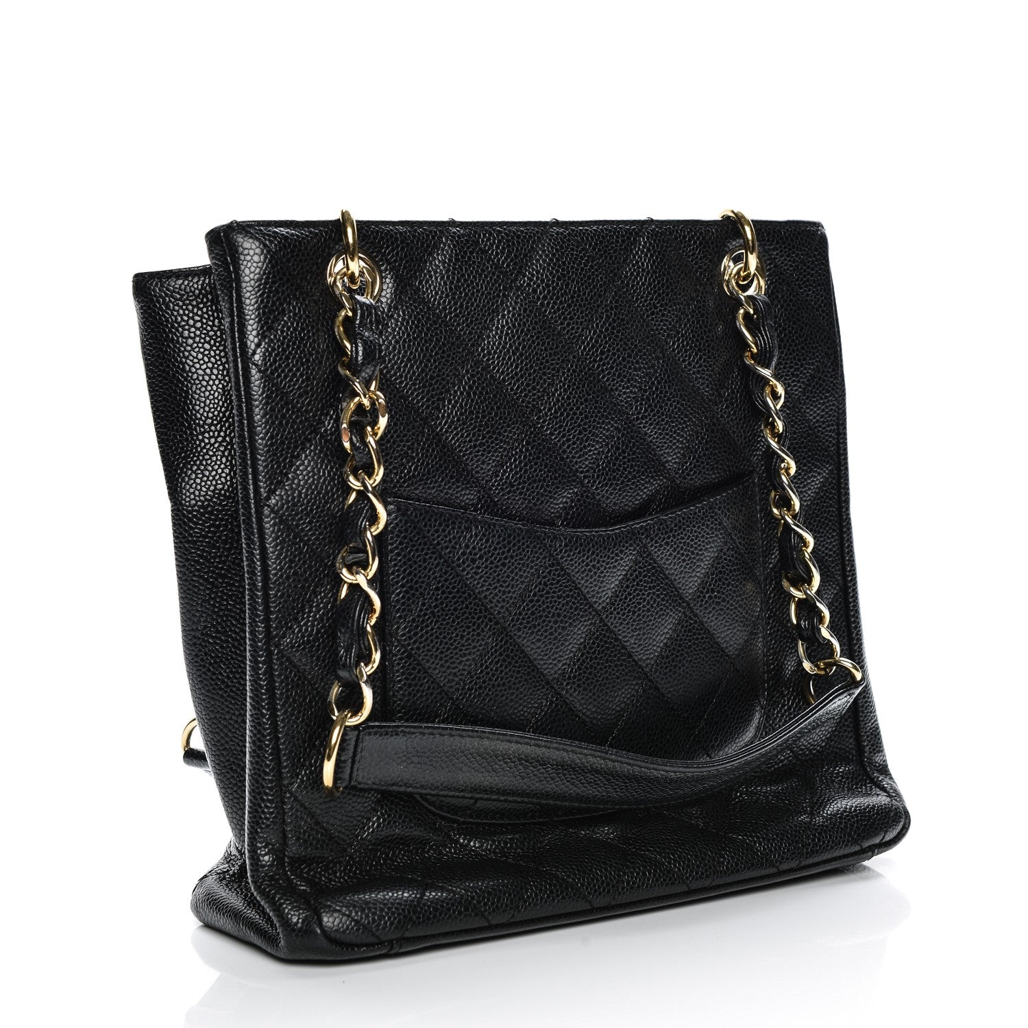Chanel Caviar Quilted Petit Shopping Tote PST Black 8 of 8