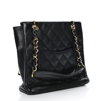 Chanel Caviar Quilted Petit Shopping Tote PST Black 8 of 8