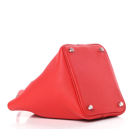 Hermes Taurillon Clemence Picotin Lock 18 PM Rouge De Coeur 4 of 11