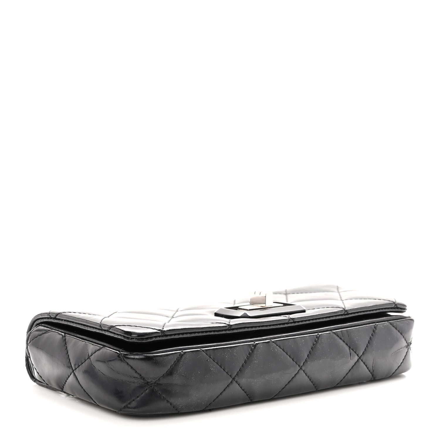 Chanel Patent Quilted Mademoiselle East West Flap Black 4 of 15