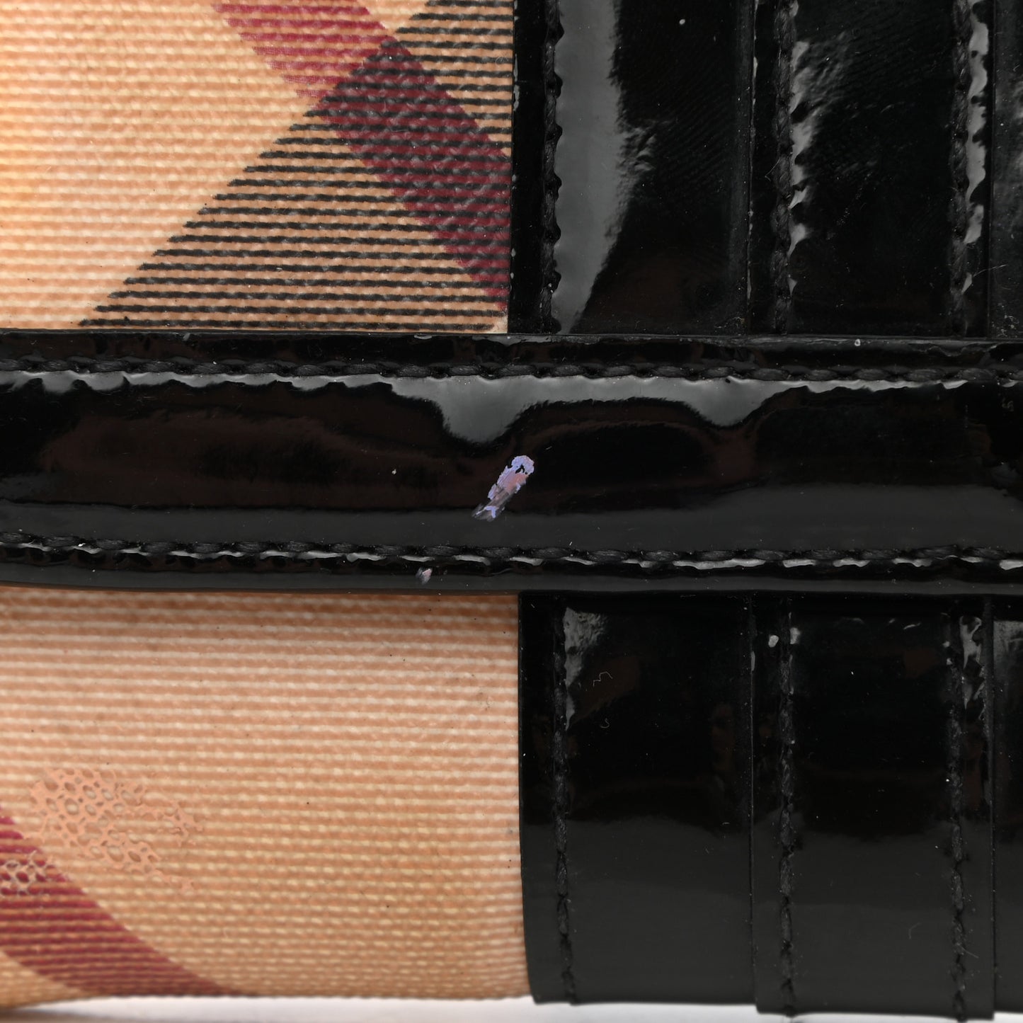 Patent Supernova Check Compact Wallet Black
