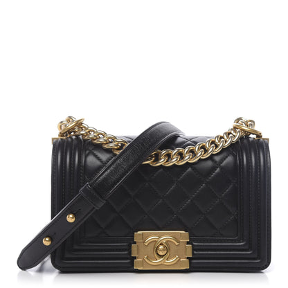 Chanel Lambskin Quilted Small Boy Flap Black 1 of 11