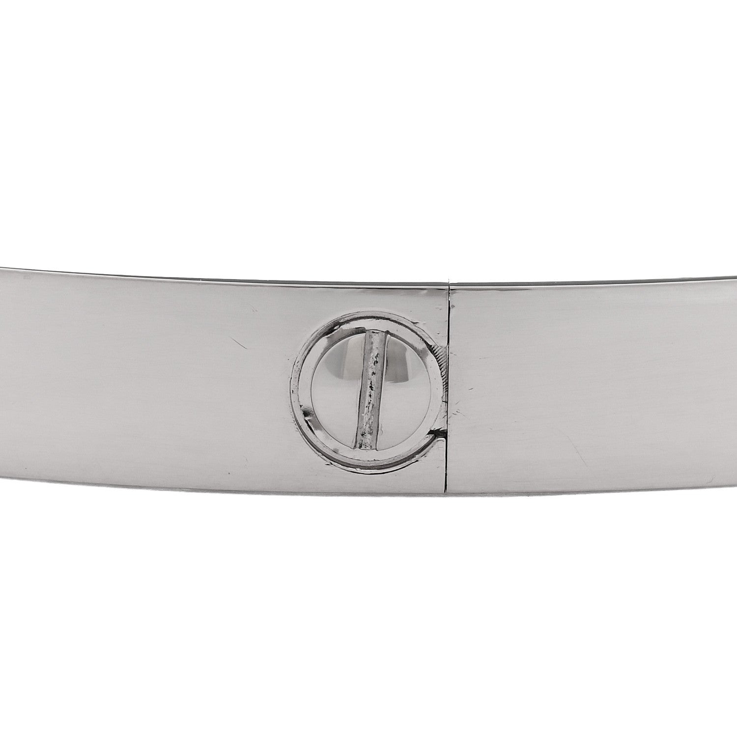 Cartier 18K White Gold LOVE Bracelet 18 8 of 9