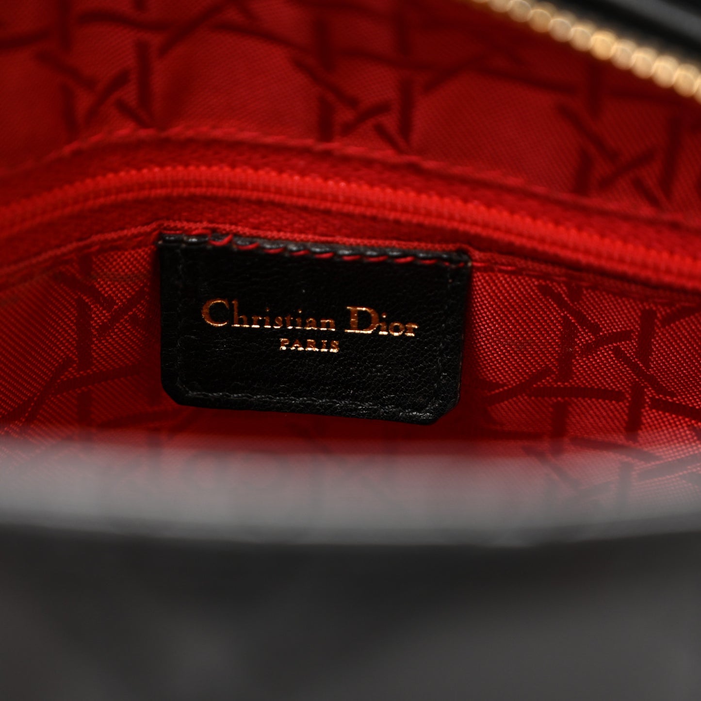 Lambskin Cannage Medium Lady Dior Black
