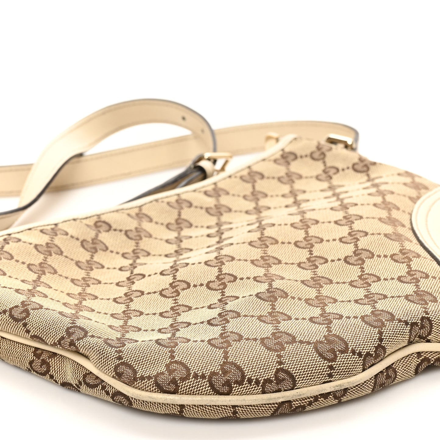 Monogram Medium New Britt Half Moon Hobo White